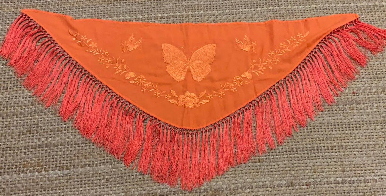 Mantón de Seda Mandarina Niña FLAMENCA