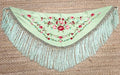 Mantón de Seda Verde Menta Niña FLAMENCA