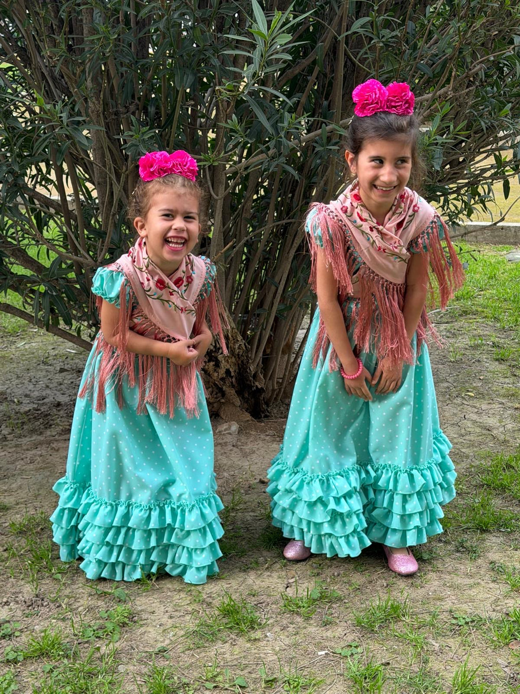 Traje de Flamenca Menta Niña