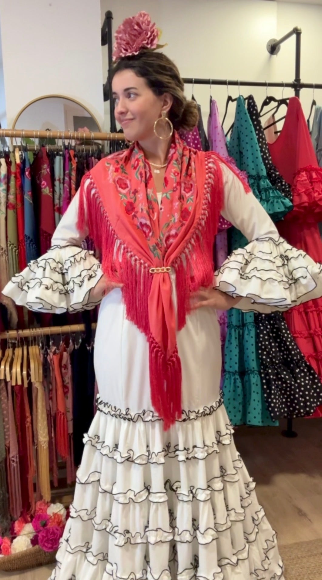 Traje de Flamenca Blanco