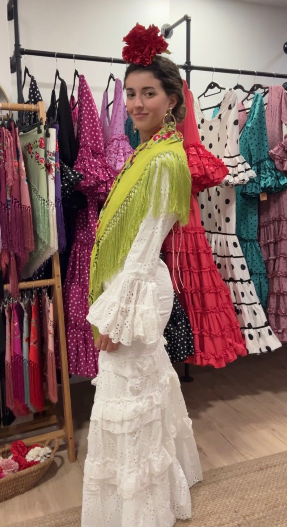 Traje de Flamenca Blanco