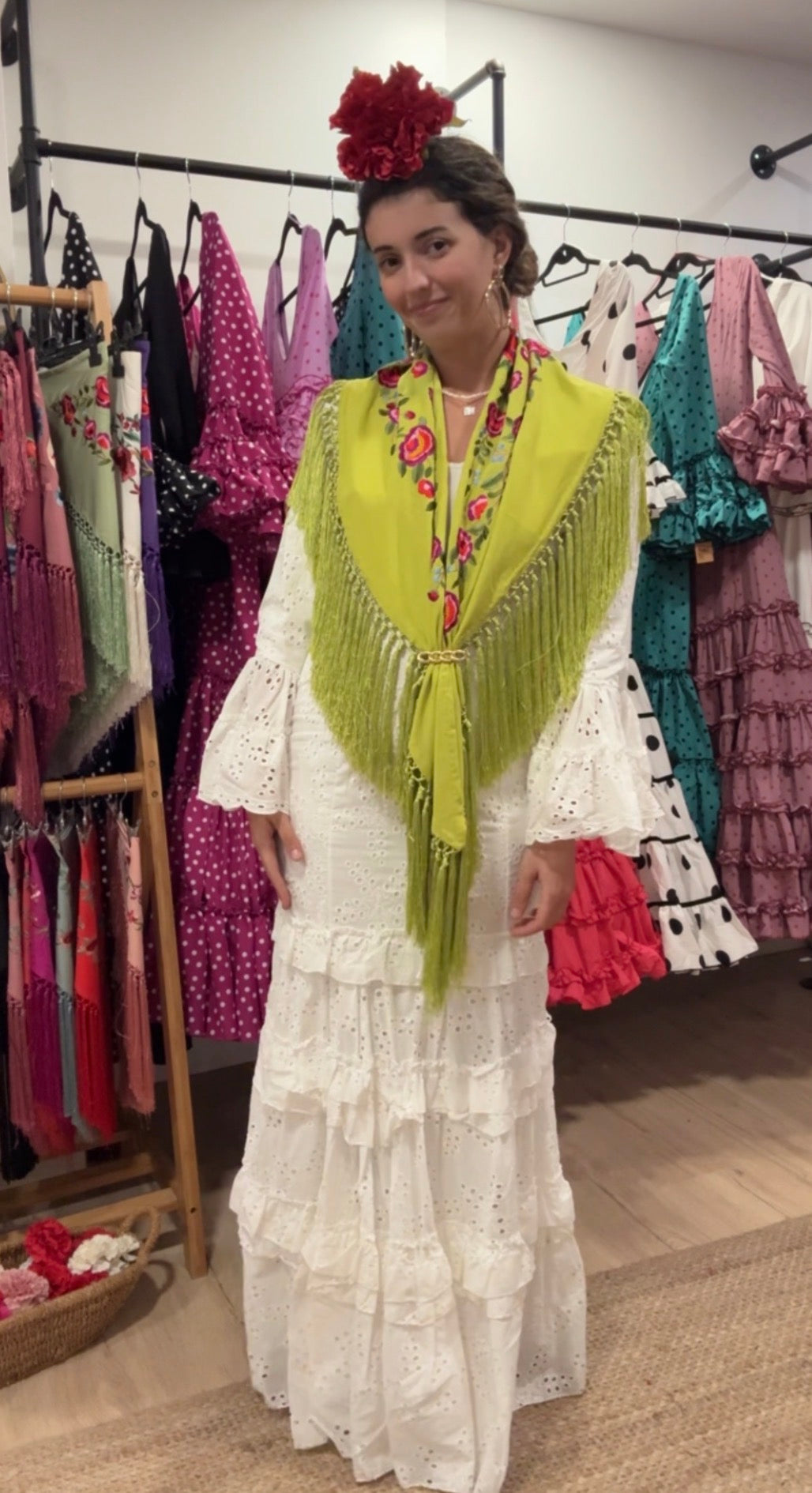 Traje de Flamenca Blanco