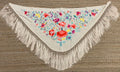 Mantón de Seda Marfil Color FLAMENCA