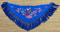 Mantón de Seda Azul Eléctrico FLAMENCA