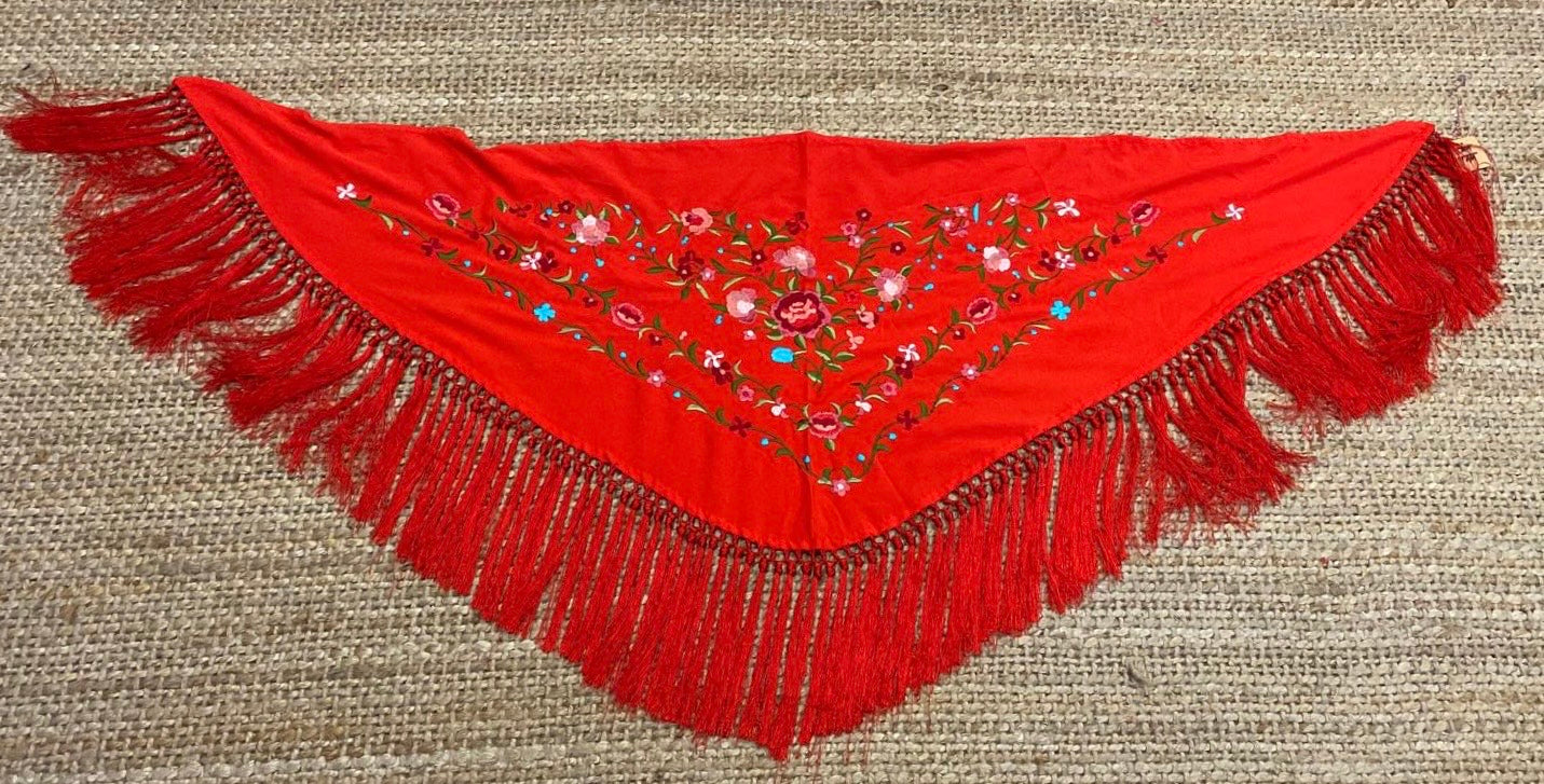 Mantón de Seda Rojo FLAMENCA